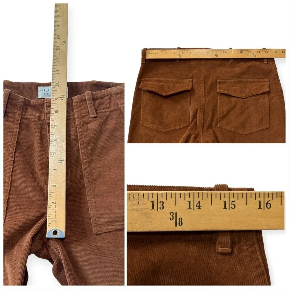 NILI LOTAN Jenna Pants in Corduroy, Color Maple, Size 6,  New with tags